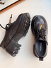 意爾康女鞋厚底小皮鞋女2026春季新款羊皮樂(lè )福鞋女英倫風(fēng)真皮單鞋女 黑色 37 曬單實(shí)拍圖