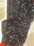 秋水伊人設計感高腰半身裙冬季女裝百搭小個(gè)子亮片裙春秋直筒A字半身裙子 黑色 S 曬單實(shí)拍圖