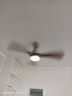 歐普照明（OPPLE）法式中古臥室風(fēng)扇燈一體靜音吸頂電扇燈復古宋代美學(xué)客廳餐吊扇燈 胡桃色-三色光【吸頂款】 曬單實(shí)拍圖