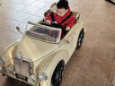 哈雷貝拉（harleybella）奔馳嬰兒童電動(dòng)車(chē)四輪可坐人小孩復古老爺車(chē)遙控搖擺寶寶玩具汽車(chē) 復古米色【避震軟輪+皮座+音樂(lè )藍牙+搖擺+全功能】 曬單實(shí)拍圖