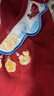 優(yōu)奇新生兒衣服紅色嬰兒滿(mǎn)月百天和尚服寶寶0-3月純棉綁帶哈衣a類(lèi) 曬單實(shí)拍圖