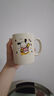 可愛(ài)禮花帕恰小狗馬克杯子高顏值簡(jiǎn)約情侶陶瓷杯ins風(fēng)水杯家用 米白色 1個(gè) 350ml 曬單實(shí)拍圖