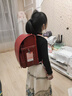 Dioorso日本小學(xué)生書(shū)包男孩女生兒童減負護脊防水耐磨雙肩背包節日禮物潮 豪華刺繡加大版酒紅（100%日本品牌） 曬單實(shí)拍圖
