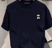倉石一樹(shù)潮牌高端輕奢男士T恤短袖夏季新款重磅純棉寬松休閑情侶半袖上衣 黑色 XL 曬單實(shí)拍圖