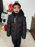 保姆鵝 兒童羽絨服短款加厚外套男童女童連帽保暖防風(fēng)蓄暖童裝[NG2843] 炭黑 150 曬單實(shí)拍圖