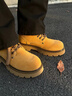 帕拉?。≒ALLADIUM）鞋子秋冬新款男女同款真皮大黃靴復古保暖工裝靴時(shí)尚厚底馬丁靴男 焦糖棕 42 男碼（等于運動(dòng)鞋碼43） 曬單實(shí)拍圖