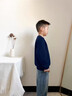 真維斯童裝男童春秋套裝中大童新款耐磨洋氣牛仔褲兒童2026新款休閑衛衣 白字機甲人/藏青 140 【推薦56-68斤】 曬單實(shí)拍圖