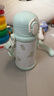 膳魔師（THERMOS）兒童保溫杯大容量水杯316l不銹鋼杯學(xué)生吸管杯運動(dòng)水壺喝水杯子 薄荷綠吸管杯 400ml （2套吸管） 曬單實(shí)拍圖