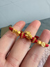 中國黃金（CHINA GOLD）馬年本命年黃金手鏈紅繩轉運珠手串馬年新年情人節禮物送女友老婆 足金錢(qián)幣飛馬平安喜樂(lè )手鏈 曬單實(shí)拍圖