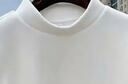 名創(chuàng  )優(yōu)品（MINISO）打底衫男冬季高級感內襯磨毛質(zhì)感半高領(lǐng)加絨長(cháng)袖t恤 白色 XL  曬單實(shí)拍圖