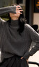 塔馳密司（touchmiss）開(kāi)衫女2026春季新款韓版寬松休閑針織毛衣FSL 灰色 XL 曬單實(shí)拍圖