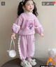 咭卡咭為女童秋冬套裝加絨2025新款洋氣兒童衣服小女孩衛衣褲子加厚兩件套 紫色 130 cm 曬單實(shí)拍圖