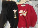 史努比兒童套裝秋冬男童過(guò)年服裝2026馬年紅色新年服女童保暖拜年服童裝 【拜年服套裝】酒紅 努比刺繡馬_5+黑 努比圓福馬X_K5 140 曬單實(shí)拍圖