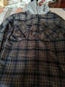 izzue i.t童裝外套格子襯衫秋冬女男童連帽襯衣中大童潮牌衣服 藍黑格 曬單實(shí)拍圖