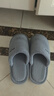 樸西女士珊瑚絨棉拖鞋秋冬季室內家居家用包頭防滑厚底靜音舒適拖鞋男 灰色 【加絨保暖】 40-41 適合（39-40） 曬單實(shí)拍圖
