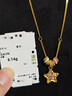 潮宏基 隕石星星黃金項鏈彩色鎏彩跑環(huán)金圈足金套鏈生日禮物女 計價(jià) 鏈長(cháng)約42cm+ 6.1克 曬單實(shí)拍圖