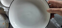 肅匠餐具家用套裝碗盤(pán)簡(jiǎn)約米飯碗盤(pán)套裝純白釉下彩陶瓷碗微波爐用 8英寸盤(pán)(山田) 6頭 曬單實(shí)拍圖