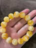 拉韞翡音7A天然蜜蠟手串【收藏品妖花白花蜜】單圈琥珀無(wú)優(yōu)化滿(mǎn)蜜手鏈高檔 約13-14mm收藏級蜜蠟（附證書(shū)）擇優(yōu)發(fā) 曬單實(shí)拍圖