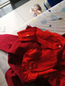 貓人【鵝絨天絲】2026本命年馬年男羊絨保暖內衣紅色禮物結婚情侶套裝 曬單實(shí)拍圖