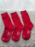 蕉內（Bananain）紅色計劃520C女士棉襪子本命馬年抗菌防臭秋冬季長(cháng)筒禮盒3雙裝 曬單實(shí)拍圖