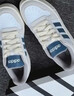 adidas「小鋸齒」D-PAD CLASSIC美高風(fēng)籃球風(fēng)板鞋男女阿迪達斯   白色/遺跡藍/棕色   41 曬單實(shí)拍圖