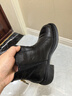 天美意女靴加絨商場(chǎng)同款英倫復古時(shí)尚百搭短靴女切爾西靴新款 黑色（絨里） 36 曬單實(shí)拍圖