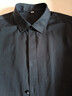 杉杉（FIRS）【DP免燙】襯衫男長(cháng)袖純棉休閑商務(wù)通勤抗皺易打理襯衣 黑色 40 曬單實(shí)拍圖