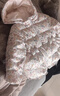 戴維貝拉（DAVE＆BELLA）兒童抗菌羽絨服女童防水外套女寶寶冬裝碎花上衣 曬單實(shí)拍圖
