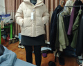 雪中飛羽絨服女短款馬卡龍色連帽面包服2025冬新款廓形顯瘦保暖 藕粉色|8873 M /160/84A 曬單實(shí)拍圖