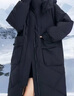 雪中飛服飾五折2025冬新款女士中長(cháng)款羽絨服百搭時(shí)尚休閑氣質(zhì)大口袋 黑色|8056 L /165/88A 曬單實(shí)拍圖