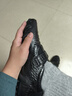 卡帝樂(lè )鱷魚(yú)品牌高檔現貨男士鱷魚(yú)皮鞋豆豆鞋八爪魚(yú)鞋子商務(wù)休閑男鞋真皮皮鞋男 黑色背骨6006-1 43 曬單實(shí)拍圖