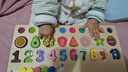 QZMTOY木質(zhì)6合1水果配對板積木數字形狀幼兒童釣魚(yú)蒙氏早教寶寶益智玩具 曬單實(shí)拍圖