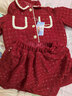 迪士尼童裝拜年服女童套裝2026新款兒童紅色衣服夾棉外套半身裙兩件套 曬單實(shí)拍圖
