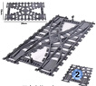 適用樂(lè )高火車(chē)軌道直軌彎軌分叉軌軟軌DIY場(chǎng)景MOC配件積木補充拓展 雙向變軌1套【2片】 曬單實(shí)拍圖