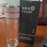 TIGER虎牌玻璃保溫杯泡茶杯水杯喝茶杯便攜杯子家用茶水分離玻璃杯 粉紅色顯溫 350ml 曬單實(shí)拍圖