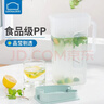 樂(lè )扣樂(lè )扣（LOCK&LOCK）大容量塑料冷水壺放裝水果汁花茶飲料壺涼白開(kāi)壺夏天水壺家用 薄荷綠2.1L【帶把手】 曬單實(shí)拍圖