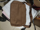 瑪嘎 2020新款男士多隔層大容量帆布包單肩斜挎包休閑帆布男挎包 咖啡色 曬單實(shí)拍圖