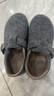 啄木鳥(niǎo)毛呢小土豆平底鞋一腳蹬加絨勃肯鞋女2025秋冬保暖棉鞋灰色毛毛鞋 高級灰 39 (245mm) 曬單實(shí)拍圖