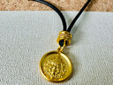 潮宏基臻金弘黃財神掛墜頸飾足金古法黃金吊墜生日禮物計價(jià) 約7.2g 曬單實(shí)拍圖