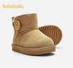 巴拉巴拉童鞋兒童雪地靴男女童棉靴加厚加絨中筒靴2025新款冬靴子保暖鞋子 曬單實(shí)拍圖