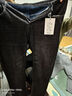 酷萬(wàn)190高個(gè)子120cm加長(cháng)加絨冬季厚款牛仔褲男修身彈力大碼直筒保暖褲 [超長(cháng)]黑灰1323 加絨 36 【180斤左右】 曬單實(shí)拍圖