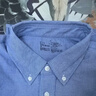 MUJI男式 水洗牛津紐扣領(lǐng)長(cháng)袖襯衫  薩克森藍 XL  曬單實(shí)拍圖
