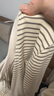 德瑪納【放松身心】春季高智感圓領(lǐng)條紋打底衫溫和貼膚藏肉長(cháng)袖女式t恤 曬單實(shí)拍圖