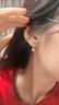米蔓（MIMORE）S999足銀淡水珍珠耳釘女新款時(shí)尚簡(jiǎn)約后掛式耳飾防丟設計養耳洞 曬單實(shí)拍圖