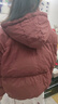 啄木鳥(niǎo)紅色短款連帽羽絨服外套女小個(gè)子2025冬季新款歐貨加厚保暖面包服 酒紅色羽絨服 L 建議100-115斤 曬單實(shí)拍圖