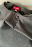 皮爾卡丹（pierre cardin）長(cháng)袖t恤男士秋冬季單扣雙面德絨秋衣打底衫男裝內搭衣服 灰色 L 曬單實(shí)拍圖
