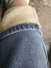 苜戈胖mm加厚加絨牛仔褲女冬季新款大碼寬松百搭高腰時(shí)尚九分哈倫褲子 加絨加厚-藍色彈力長(cháng)褲 XL  【建議120-135斤】 曬單實(shí)拍圖