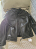 綿羊皮真皮皮衣女2025秋新款修身顯瘦立領(lǐng)上衣短款機車(chē)皮夾克外套 黑色 XL 曬單實(shí)拍圖