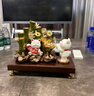 赟婭節節高升竹子招財貓擺件開(kāi)業(yè)禮物辦公室裝飾品喬遷新居禮品寓意好 竹林招財貓+底座+金幣招財貓 曬單實(shí)拍圖