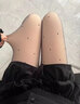 佰姿緣波點(diǎn)加絨黑絲襪女光腿神器秋冬裸感連褲襪雙層加厚黑色透膚打底褲 130克無(wú)絨【15~25°C穿】 均碼 連腳【黑絲波點(diǎn)/性感顯瘦】 曬單實(shí)拍圖